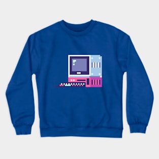 Pixel Art Retro Computer Crewneck Sweatshirt